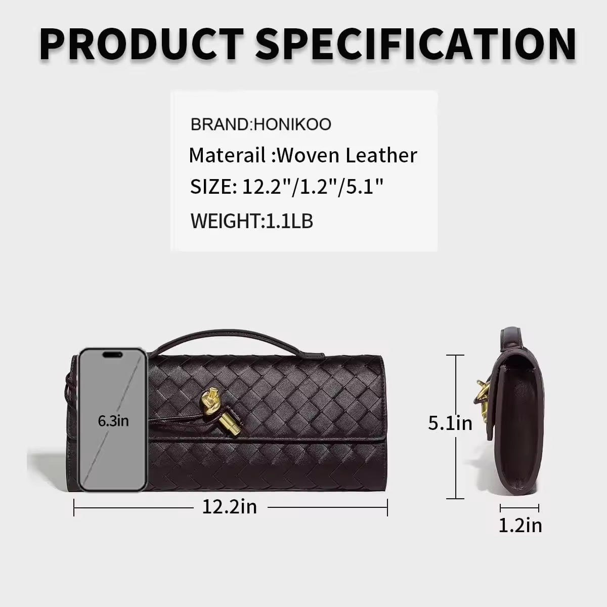 Andrea Vegan Leather Bag (Chocolate)