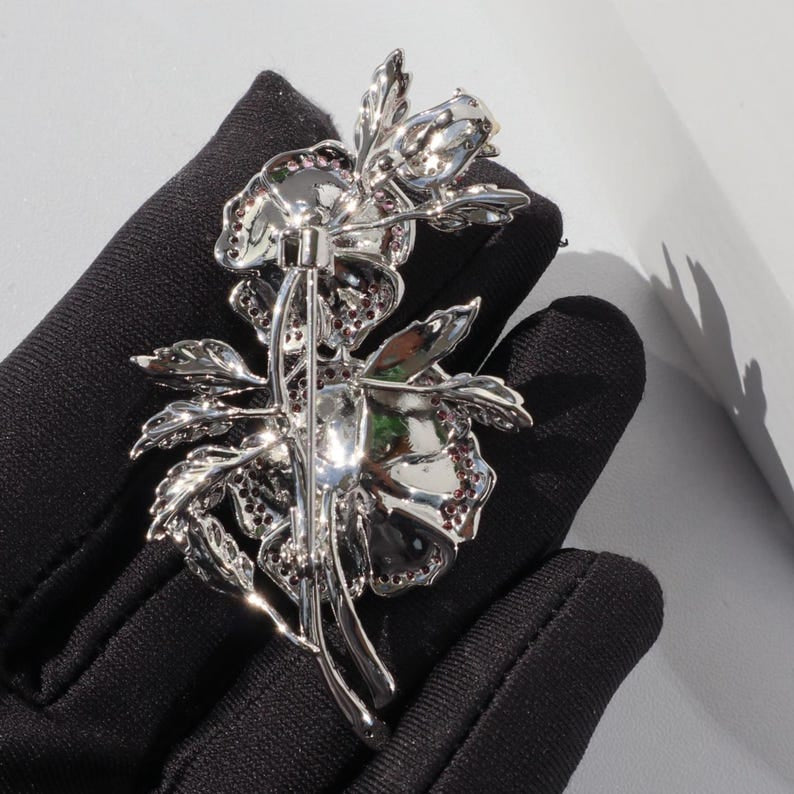Pearl Branch Zirconia Brooch