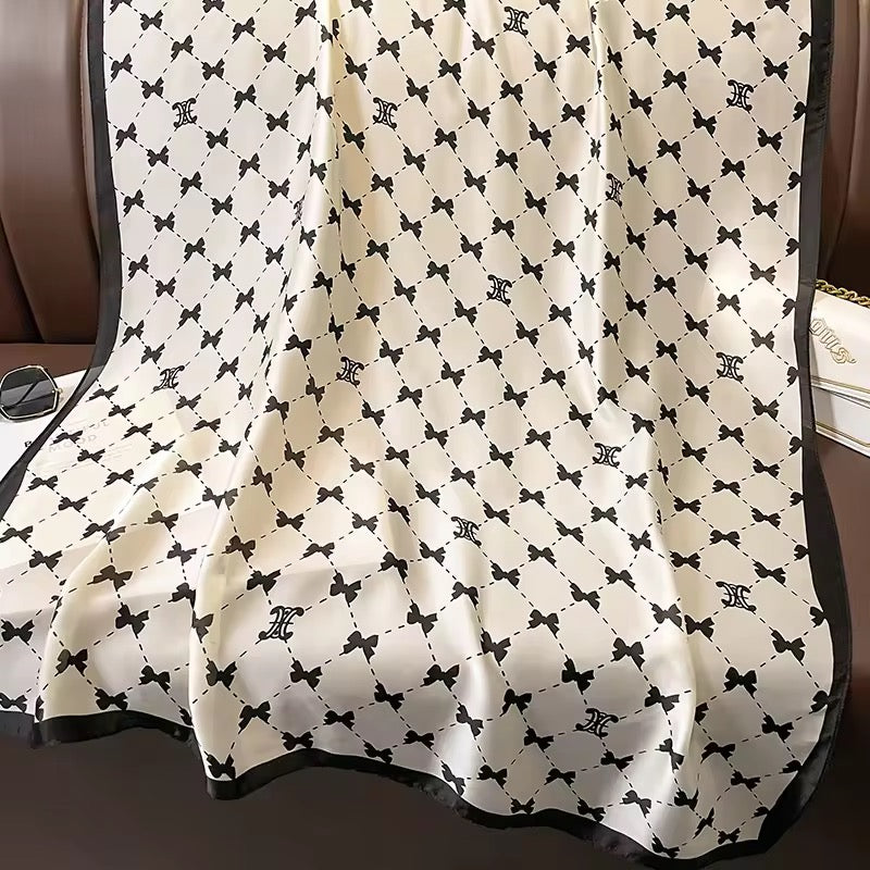 Boxed Bows Silk Scarf