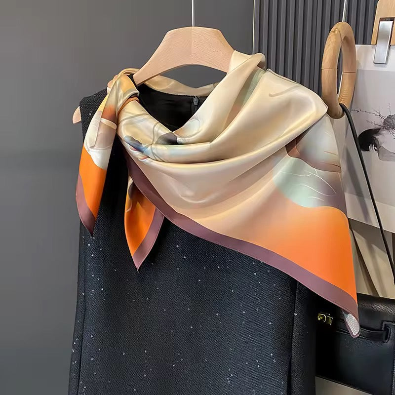 Glowt Double Sided Silk Scarf (90x90cms)