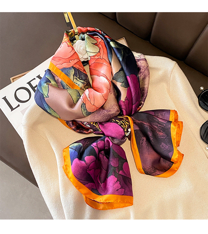 Violet Glit Silk Stole