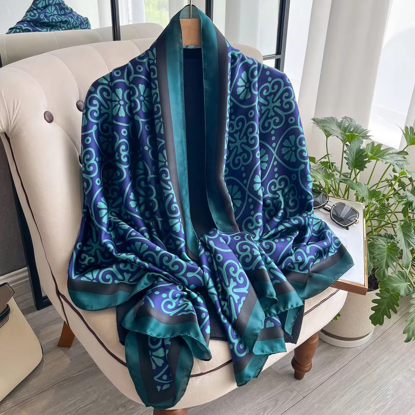 Twilight Blue Silk Scarf