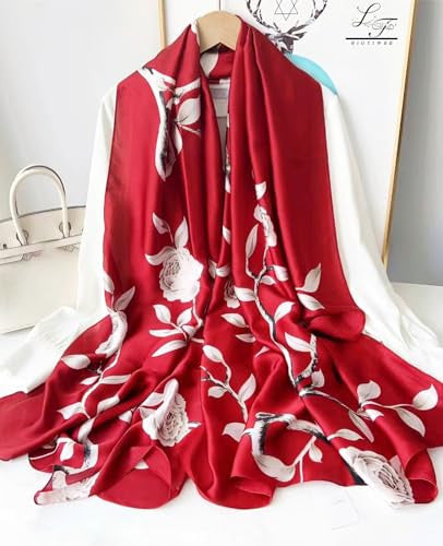Ruby Vine silk scarf
