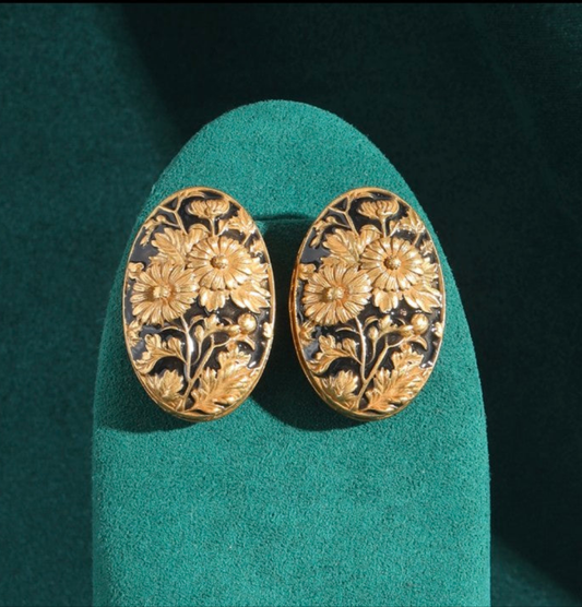 Sunflower Antique Earrings