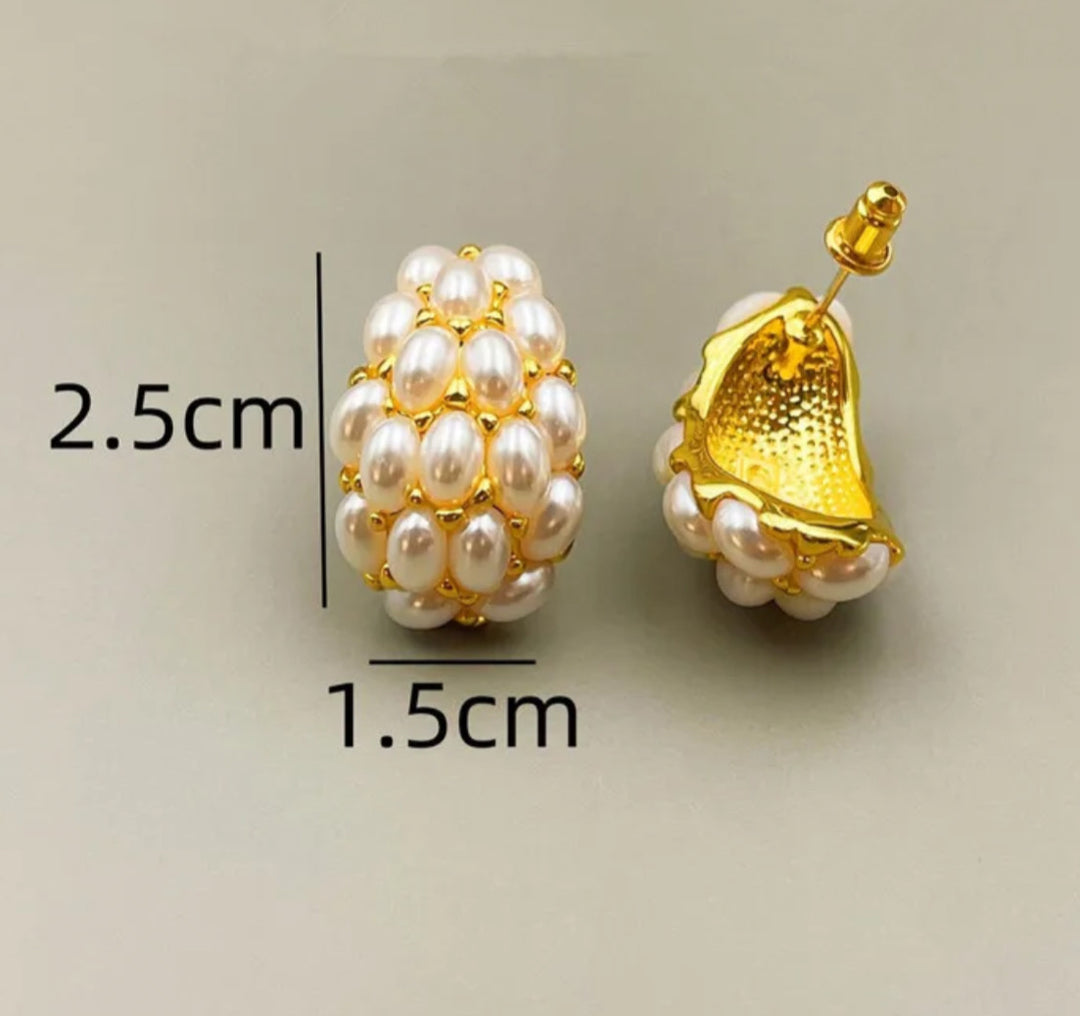 Raxx 18K Gold Plated Pearl Drop Earrings