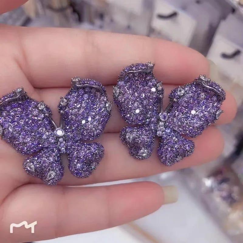 Mauve Zirconia earrings