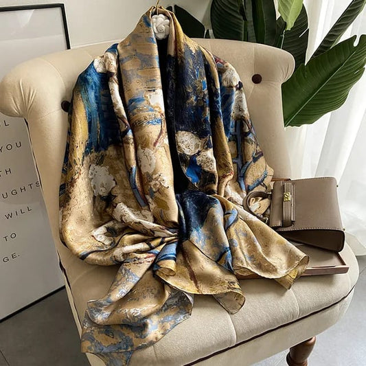 Golden Garnish Silk Stole