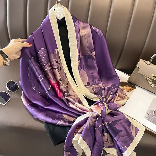 Aura Purple Silk Stole