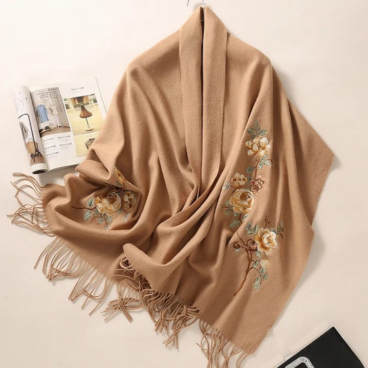 Orelis Premium Embroidered Cashmere Shawl