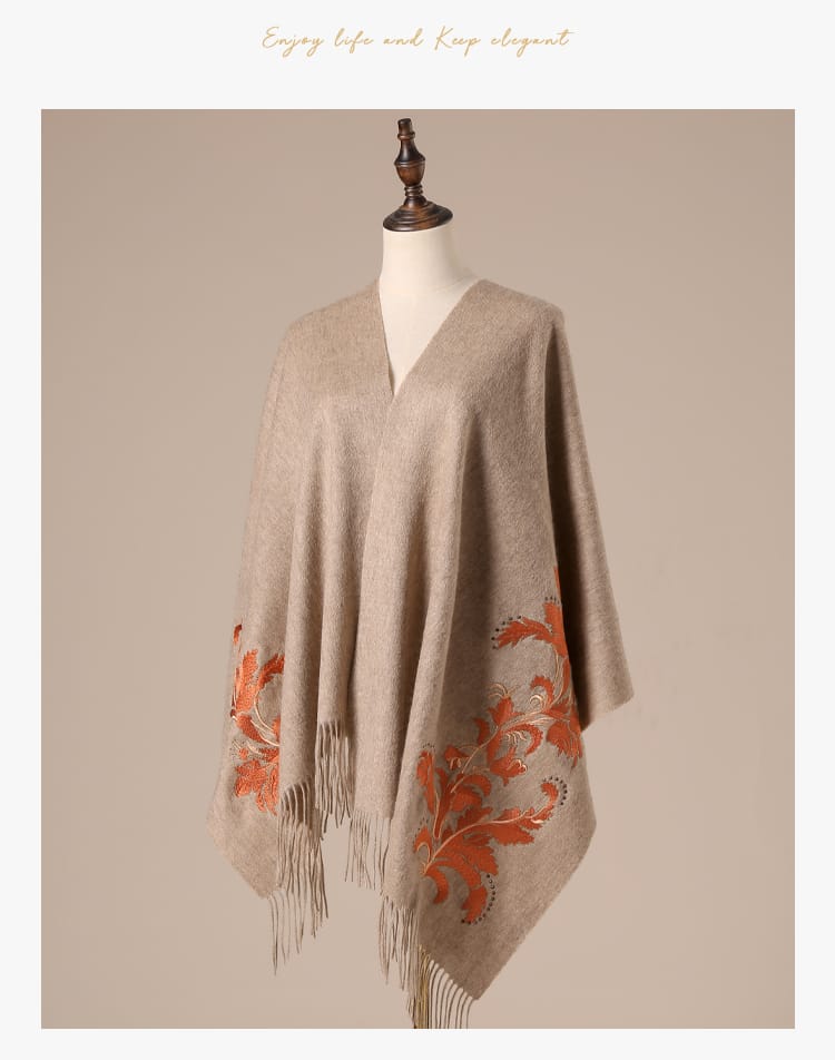 Senvia Premium Embroidered Cashmere Shawl