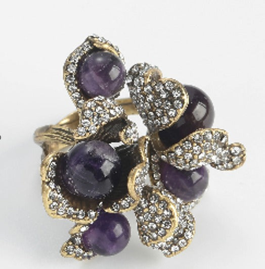 Orchid Empress Antique Ring
