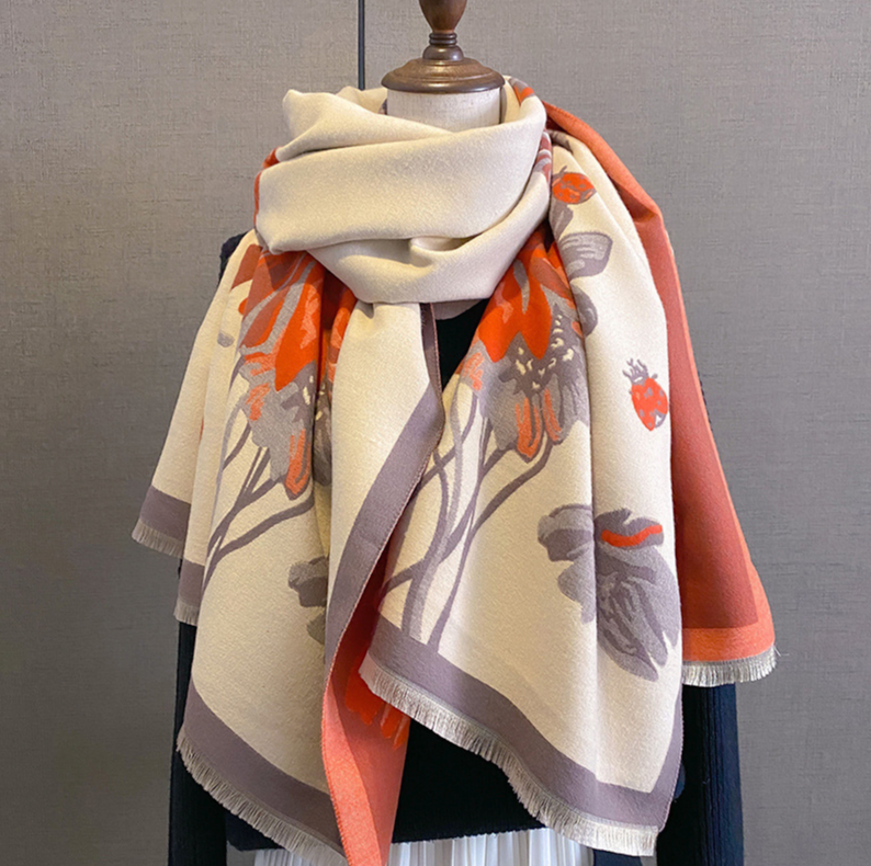Scarlet Steel Shawl