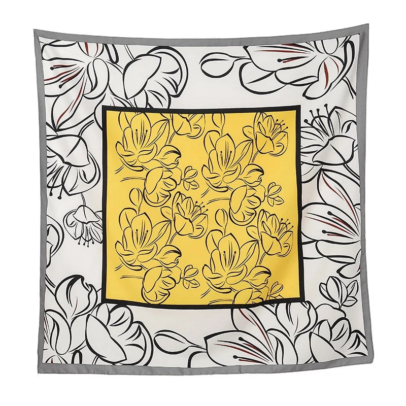 Felt  Silk Scarf (90x90cms)