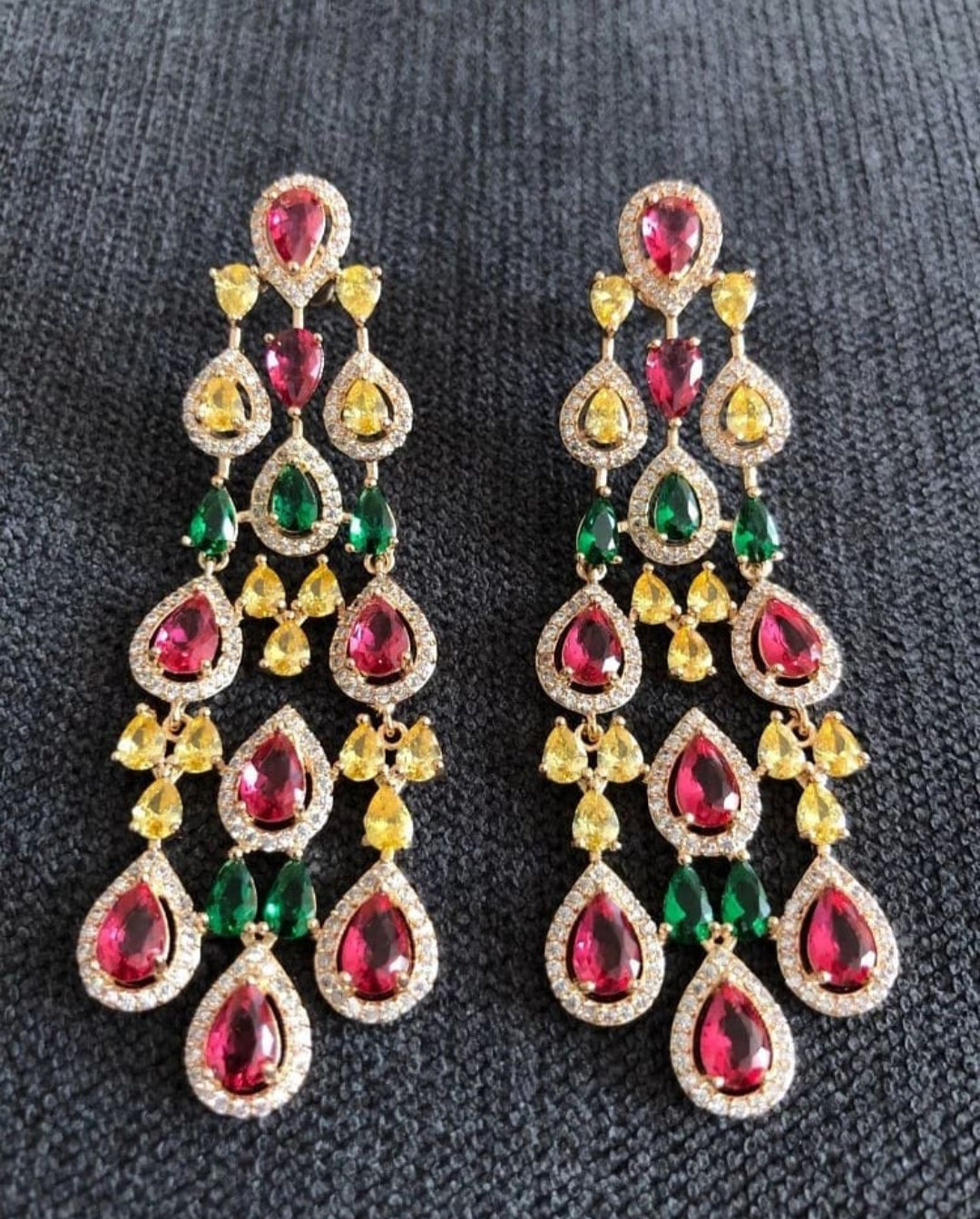 Multi chandelier earrings