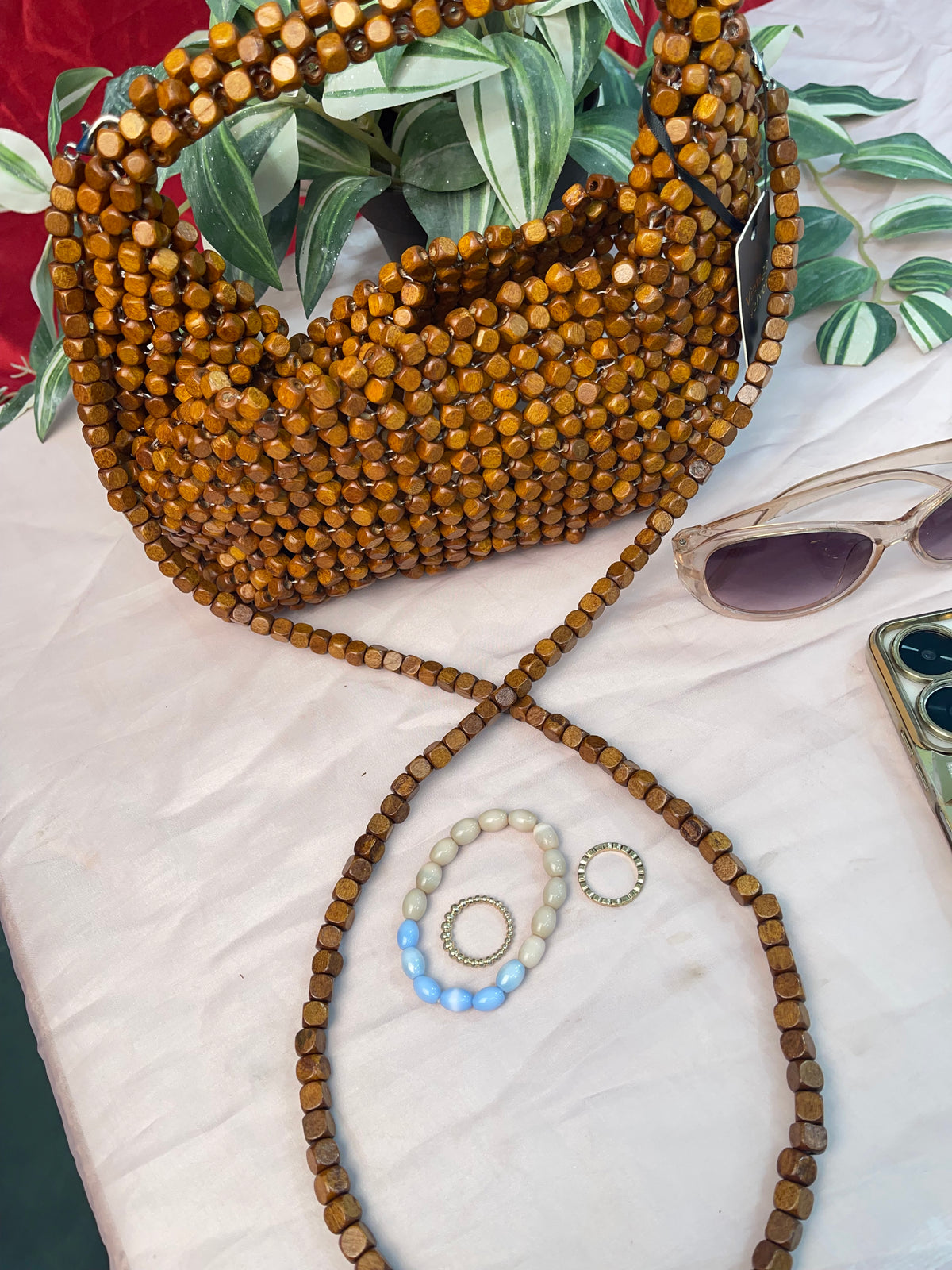 Faye Wooden Evening Bag