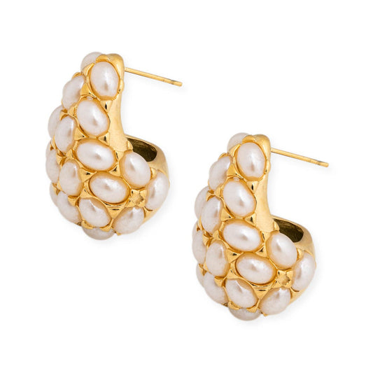 Raxx 18K Gold Plated Pearl Drop Earrings