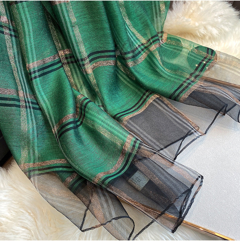 Chequered Fern Premium Stole