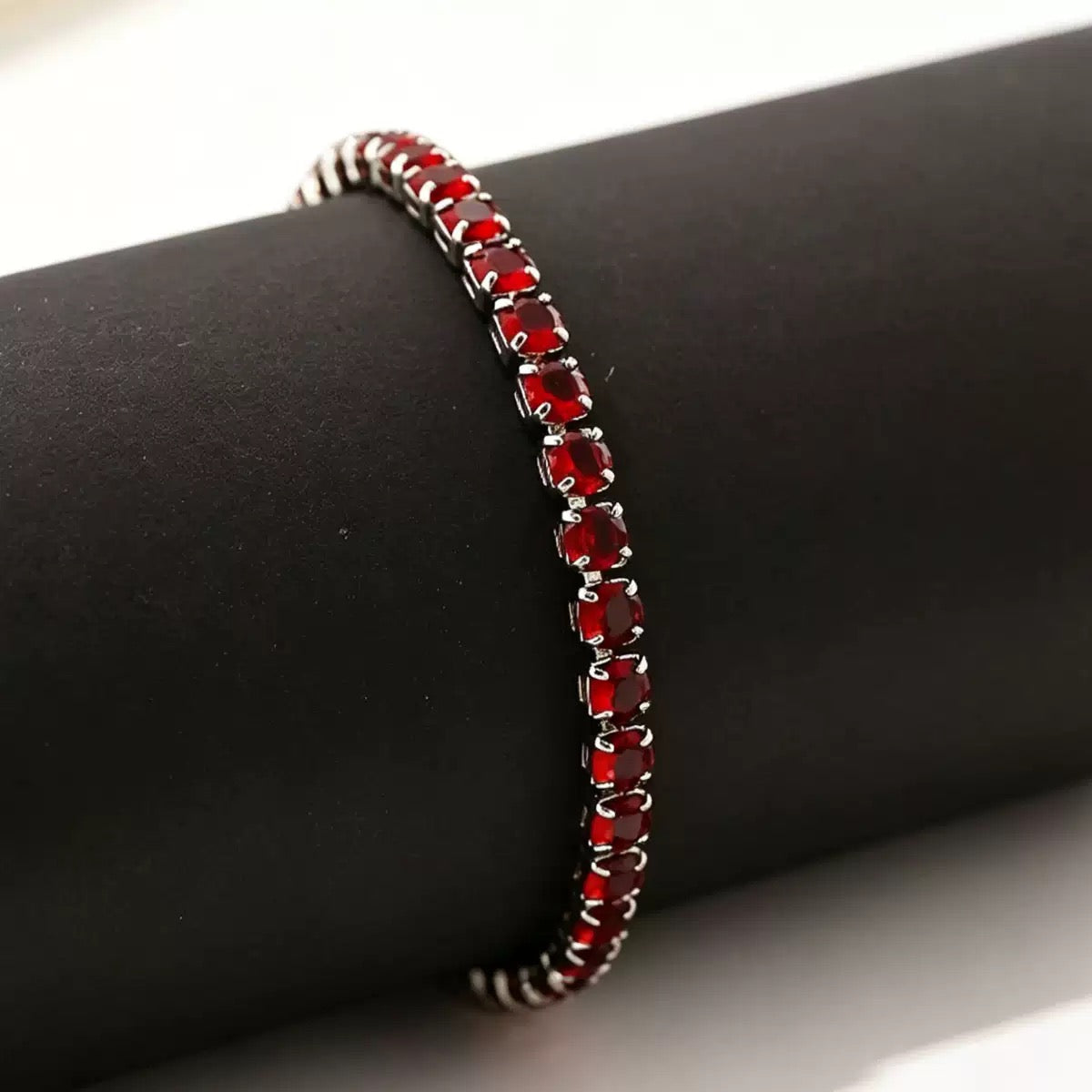 Scarlette Red Stone Tennis Bracelet