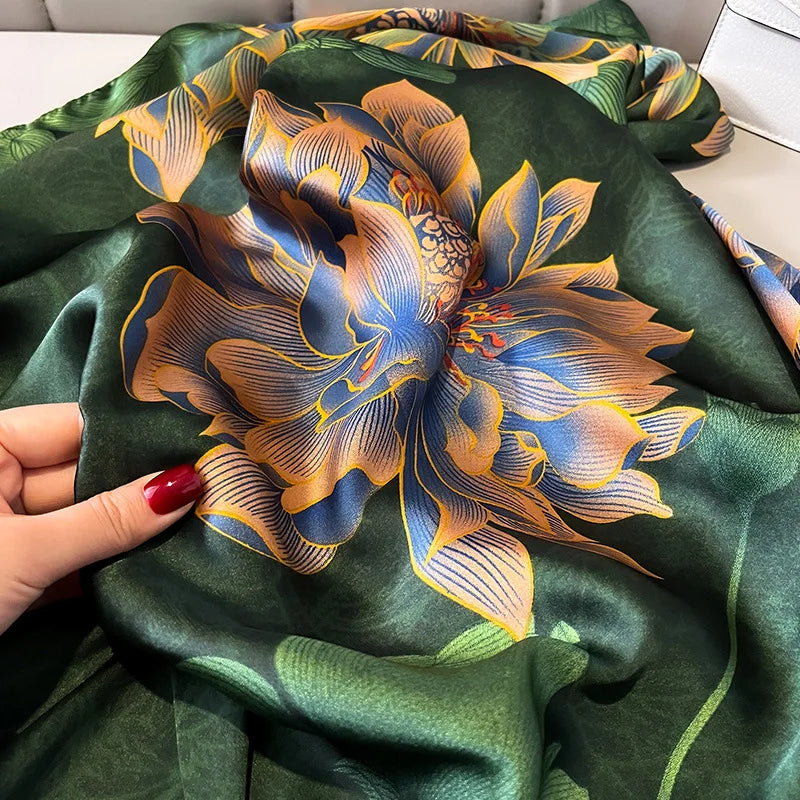 Opal Blossom Silk Scarf