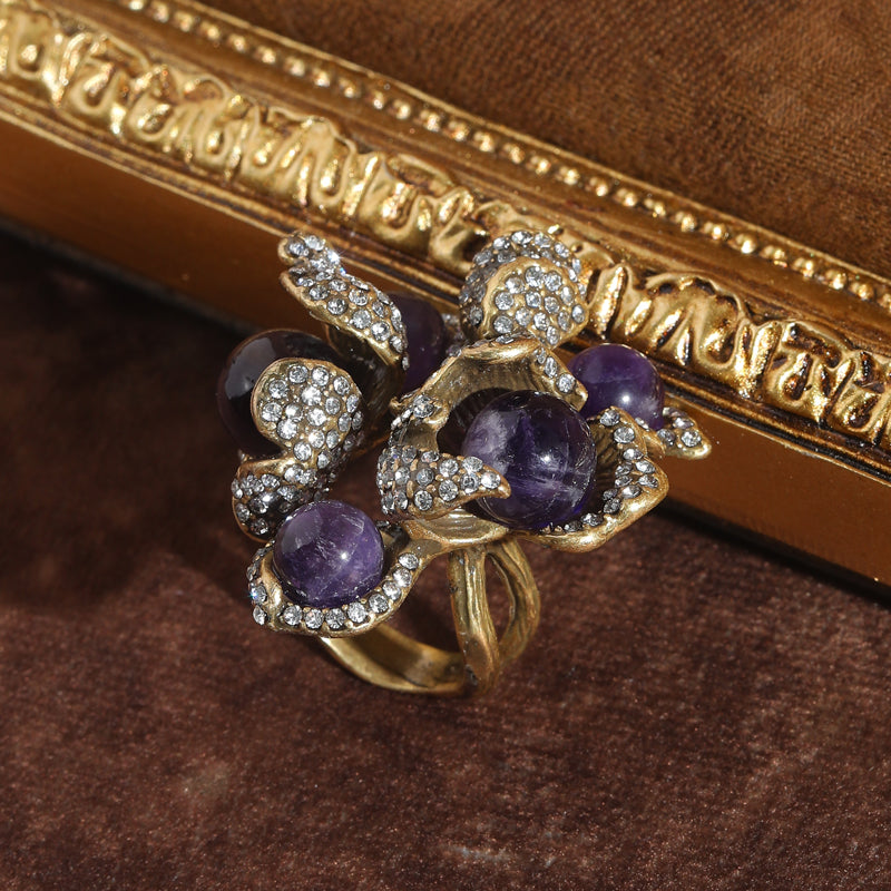 Orchid Empress Antique Ring