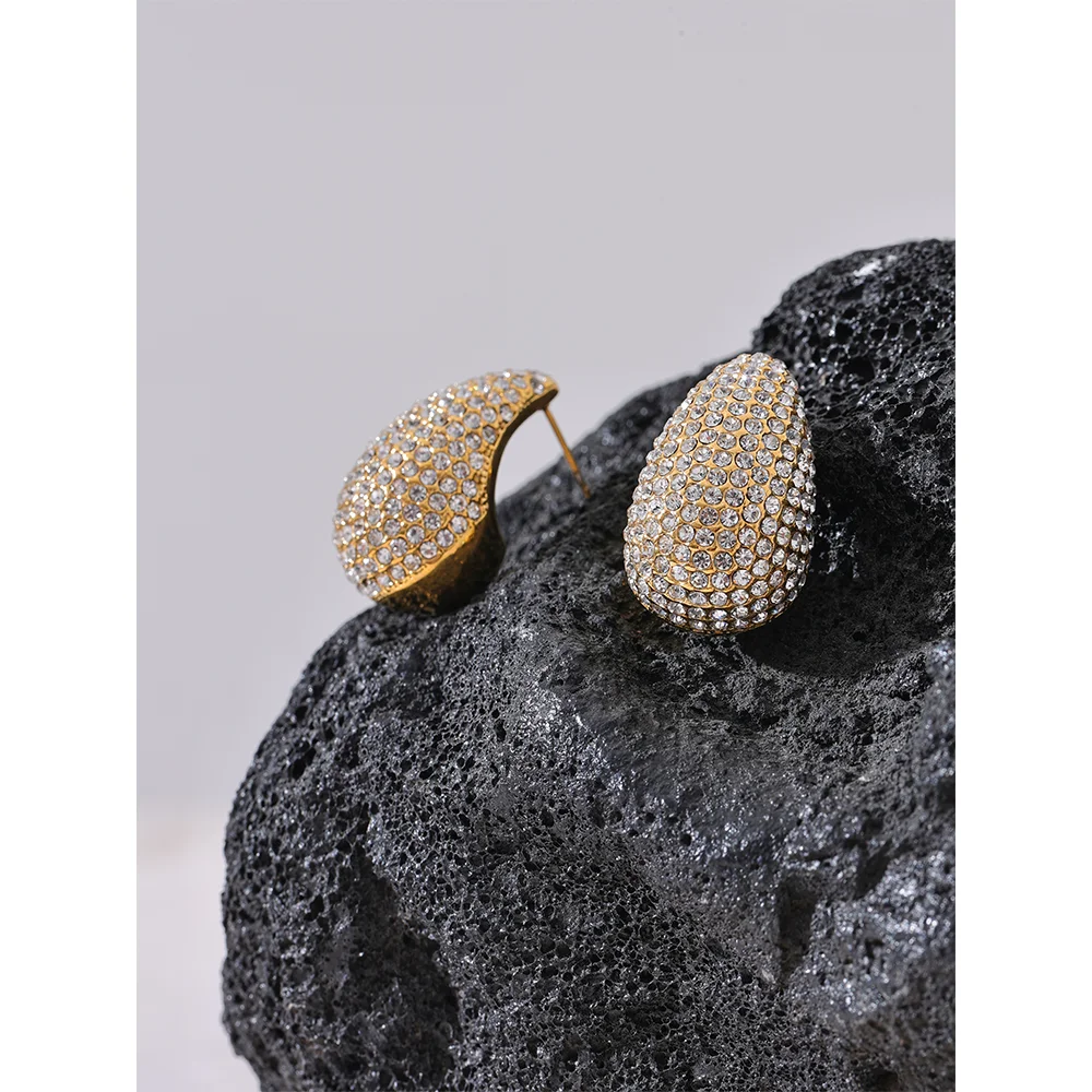 Noha Zirconia 18K Gold Plated Earrings