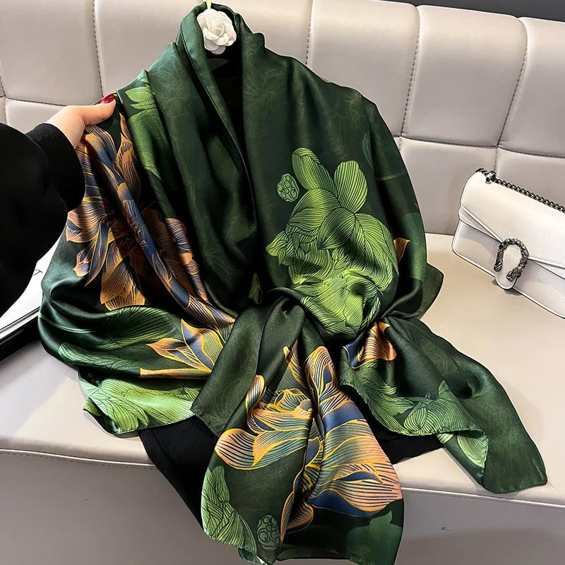 Opal Blossom Silk Scarf