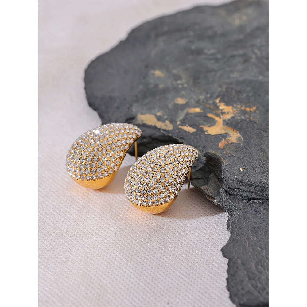 Noha Zirconia 18K Gold Plated Earrings