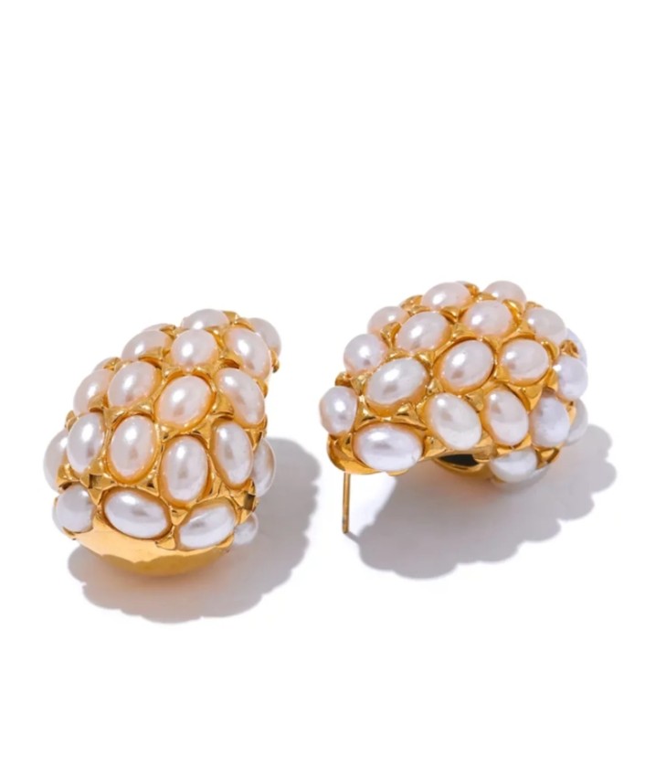 Raxx 18K Gold Plated Pearl Drop Earrings