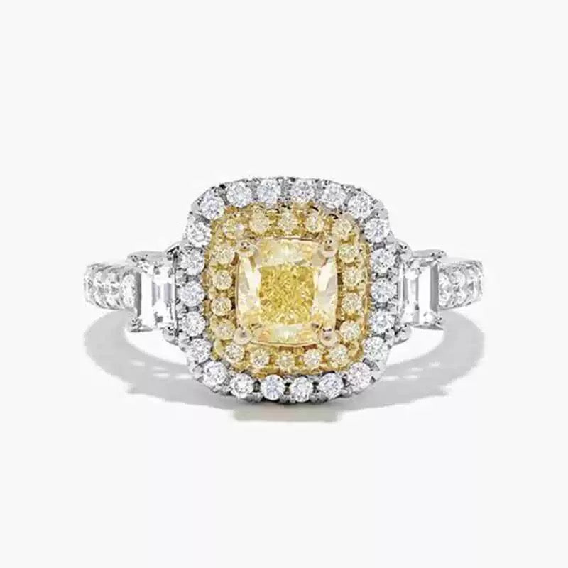 Citrina Cushion Halo Ring