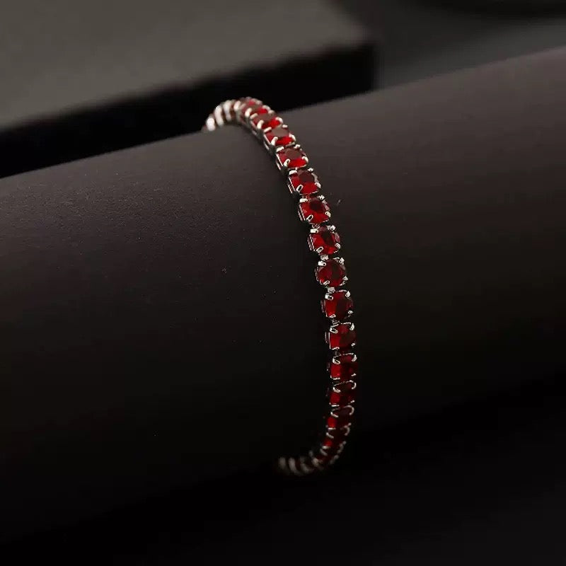 Scarlette Red Stone Tennis Bracelet