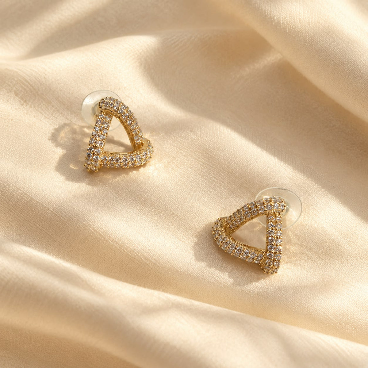 Trinelle Triangle Stud Earrings