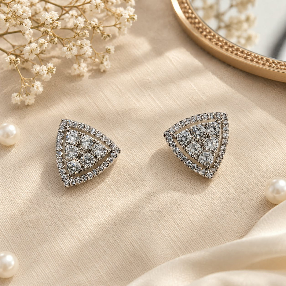 Triora Triangle Stud Earrings