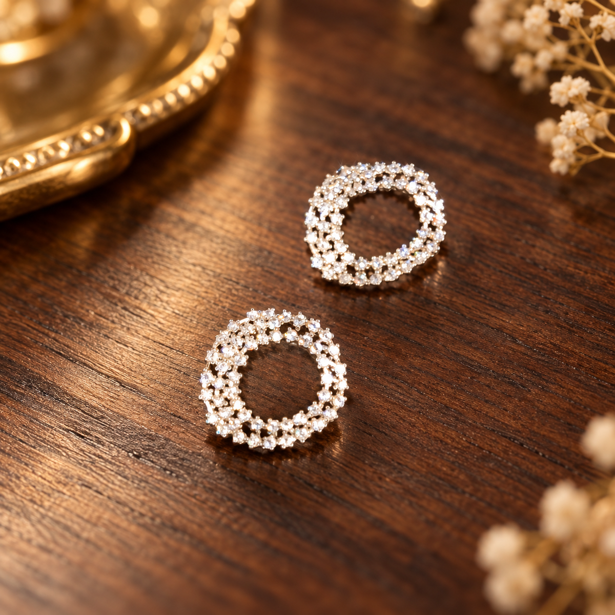 Orbella Circle Stud Earrings