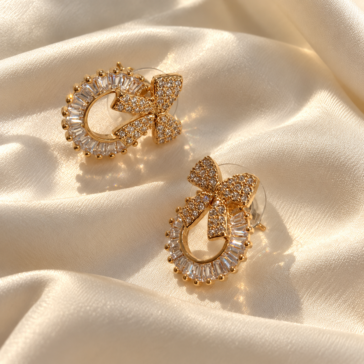 Bowrissa Circle Drop Earrings