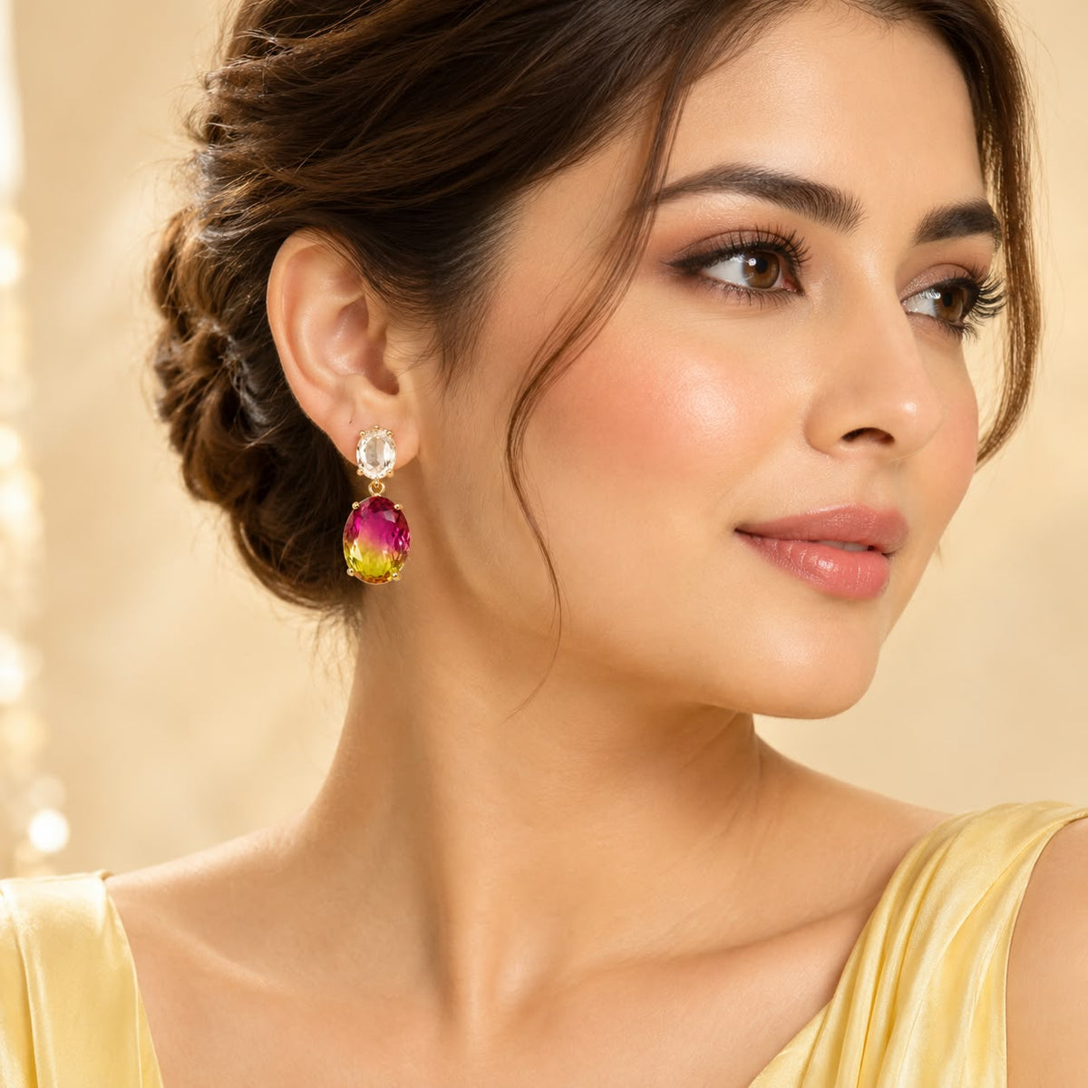 Aurielle Gradient Oval Drop Earrings