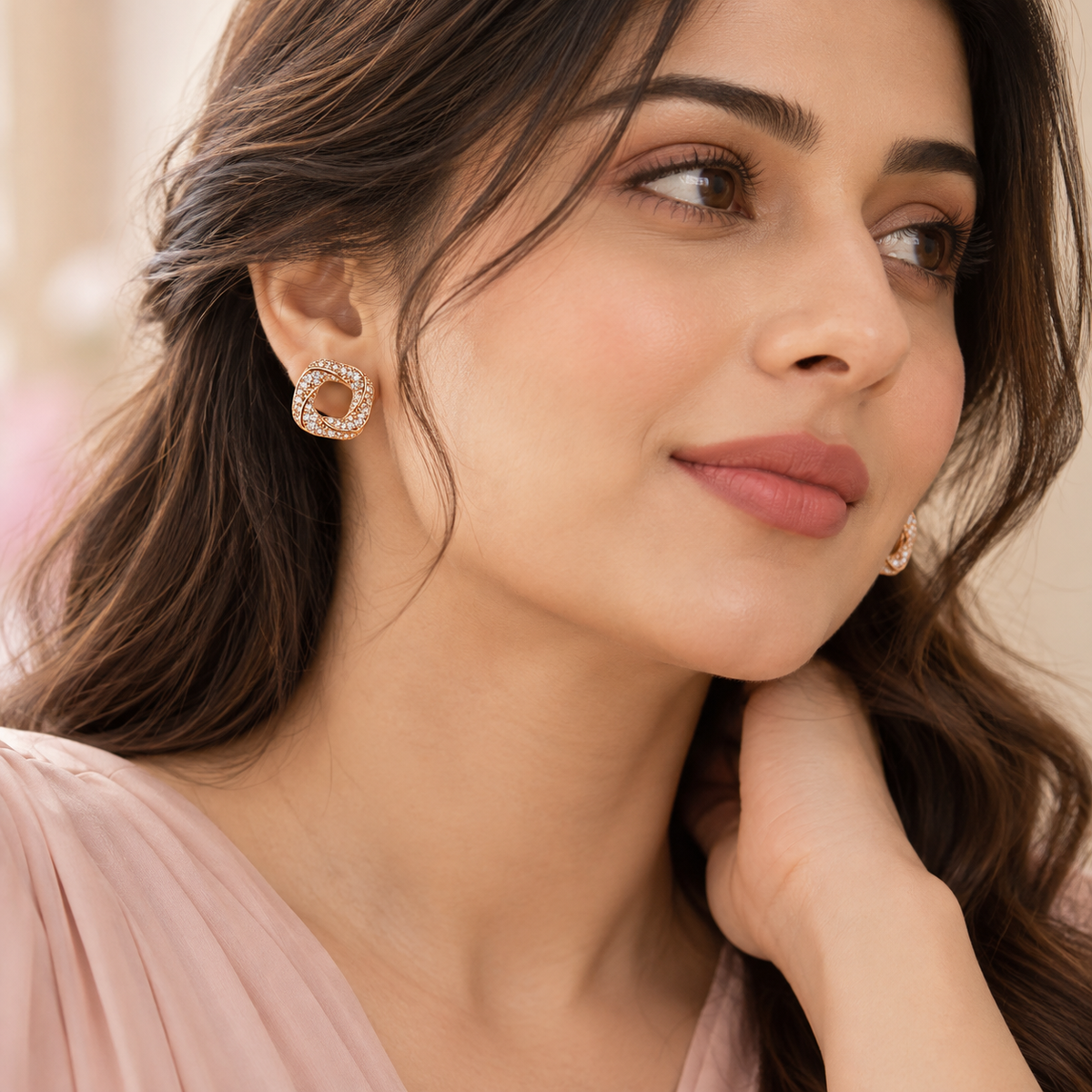 Aurelia Twist Stud Earrings
