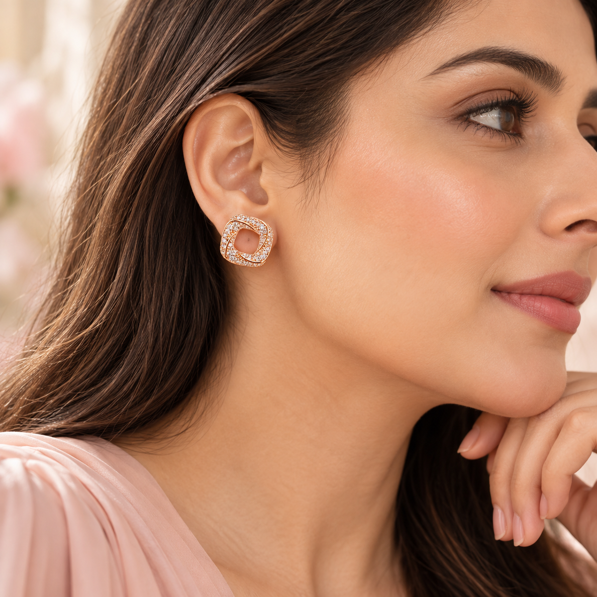 Aurelia Twist Stud Earrings