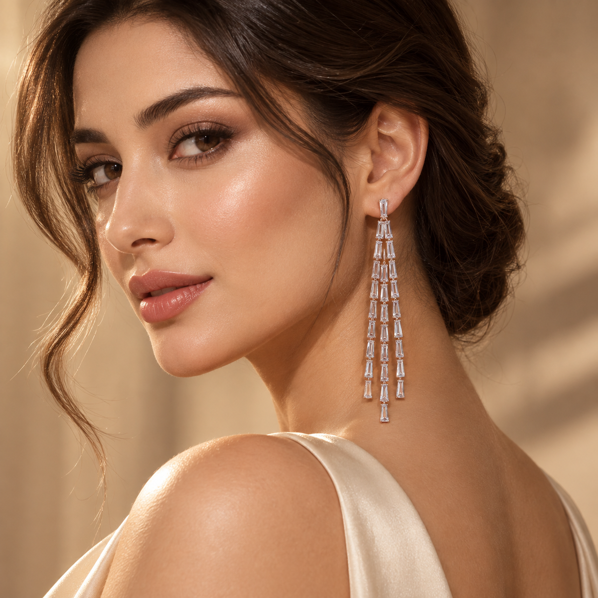 Cascadelle Baguette Drop Earrings