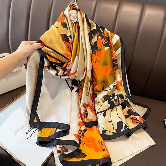 Leafy Luxe Silk Scarf