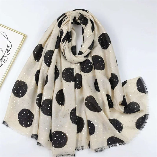 Light Polka Cotton Scarf