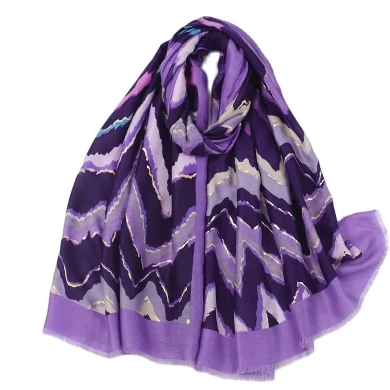 Periwinkle Sway Cotton Scarf