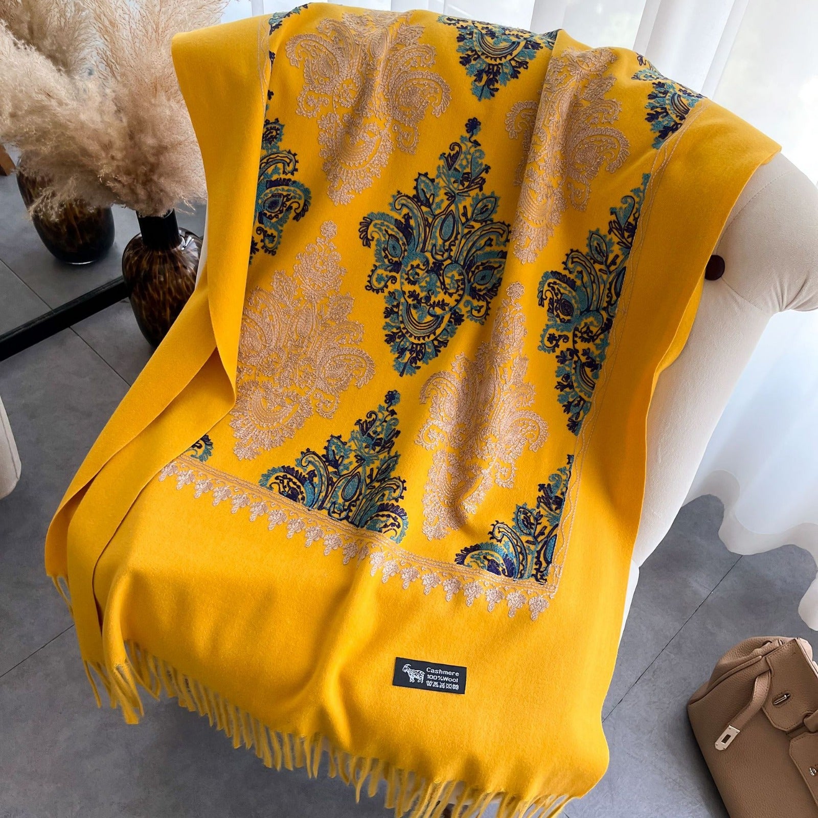 Regentia Mustard Rich Pashmina Shawl
