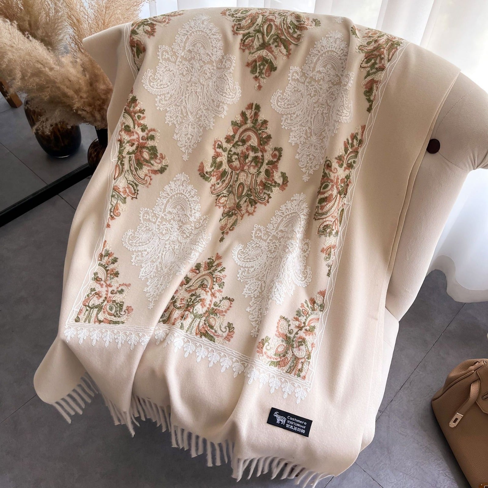 Regentia Ivory Rich Pashmina Shawl