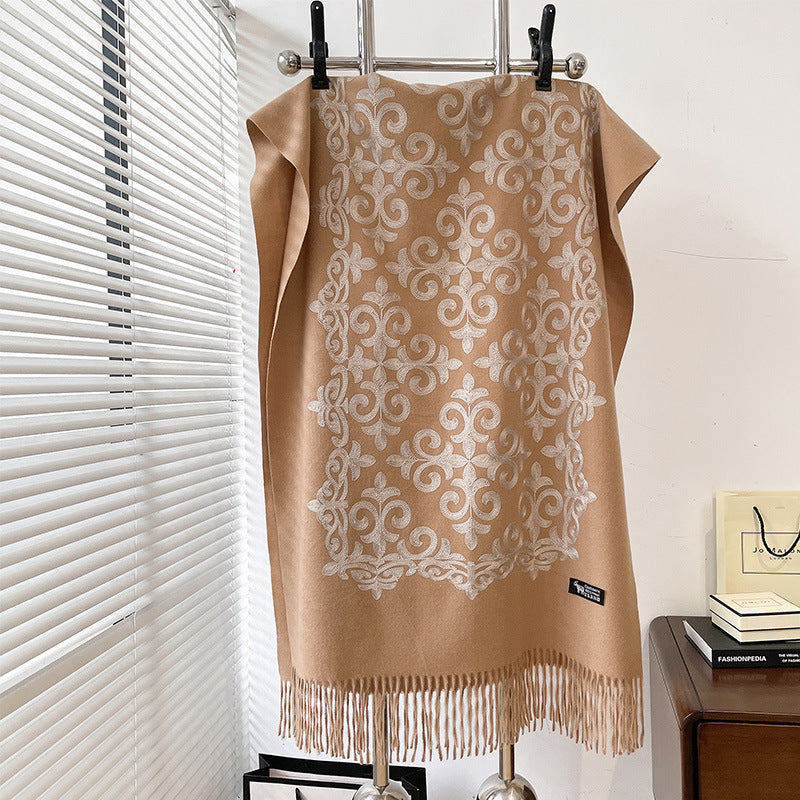 Palatine Latte Rich Pashmina Shawl