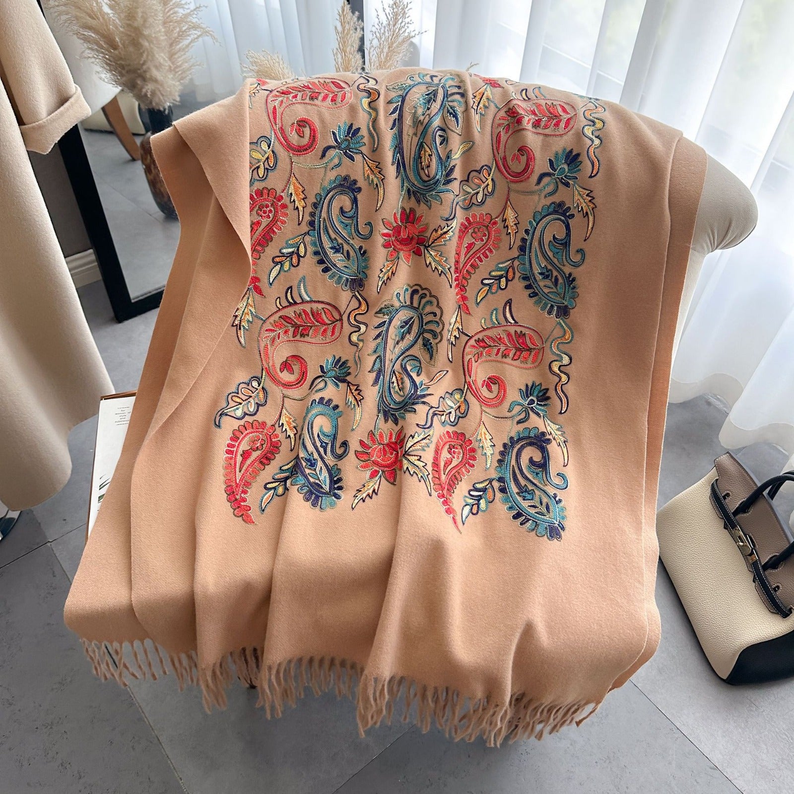 Augusta Camel Rich Pashmina Shawl