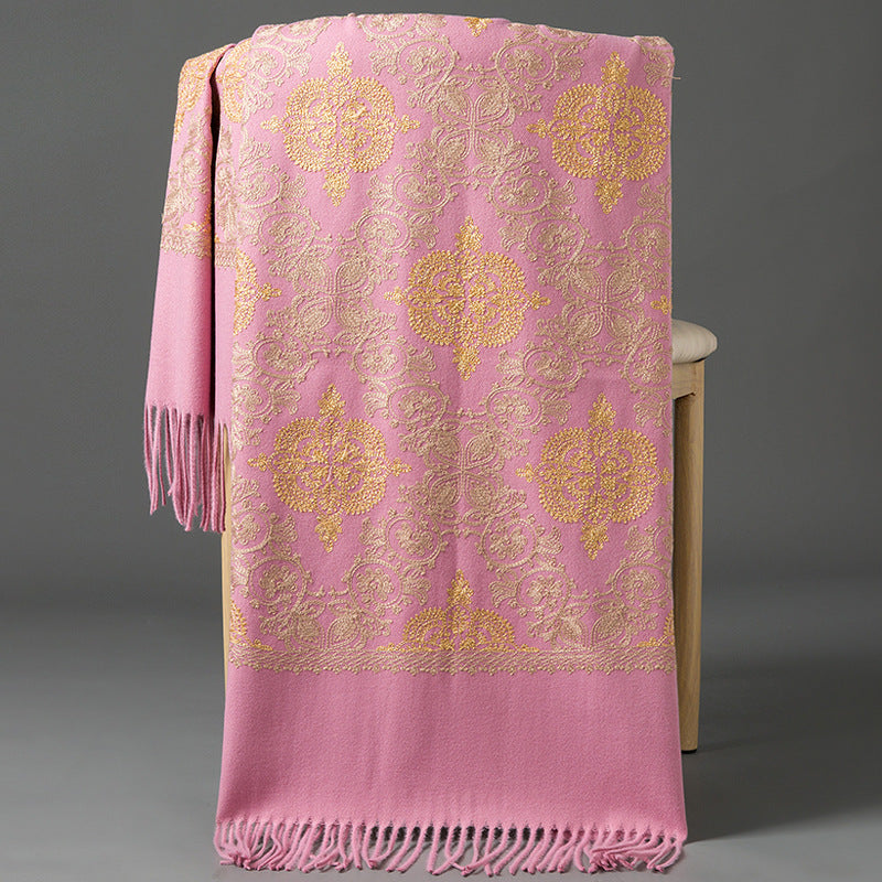 Majestine Blush Rich Pashmina Shawl