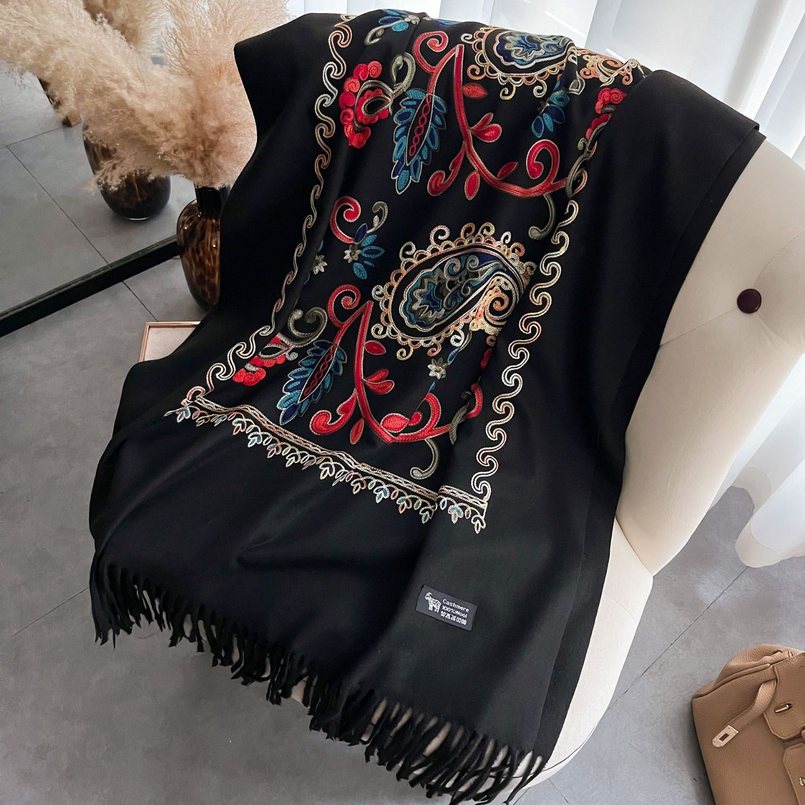 Clarion Raven Rich Pashmina Shawl