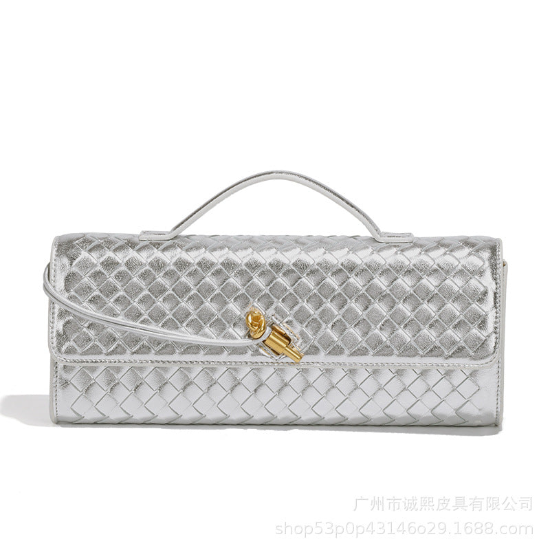 Andrea Vegan Leather Bag (Silver)
