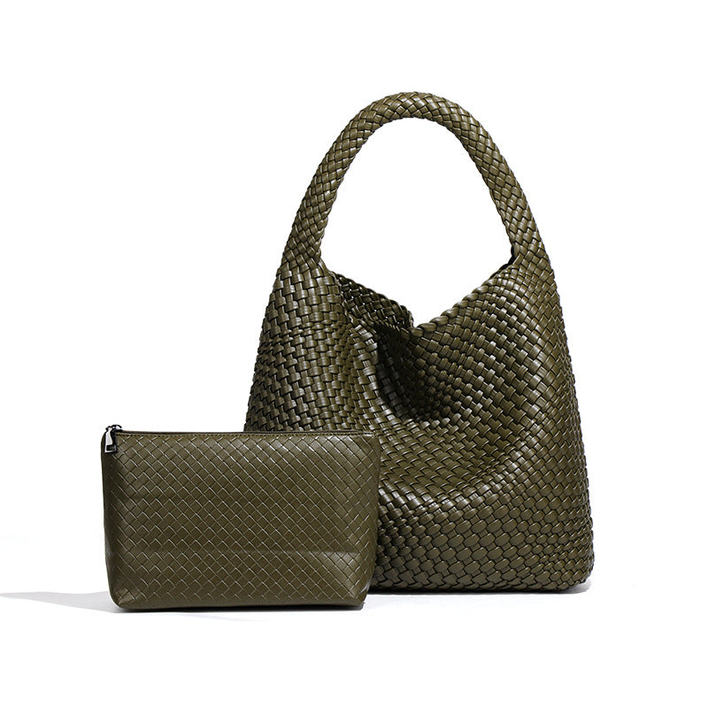 Corvyn Vegan Leather Tote Bag (Olive)