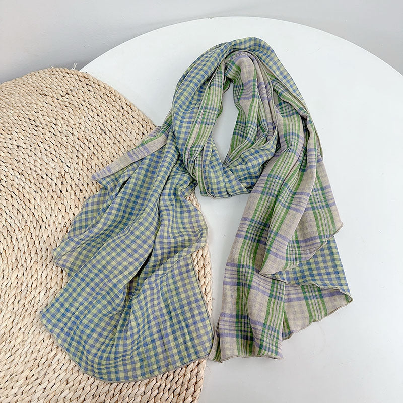 British Green Cotton Stole